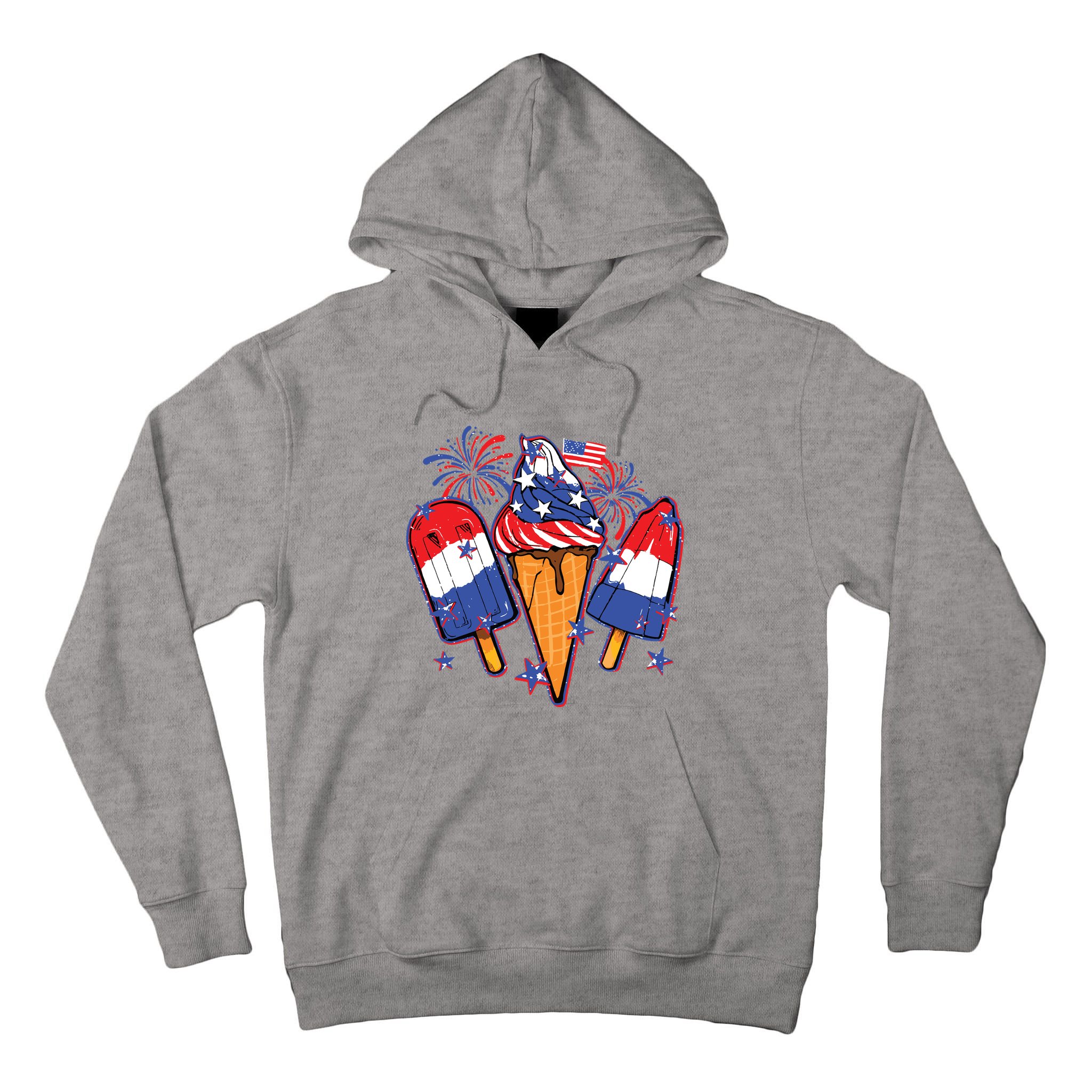 Funny 4th Of July Patriotic Popsicle Tall Hoodie