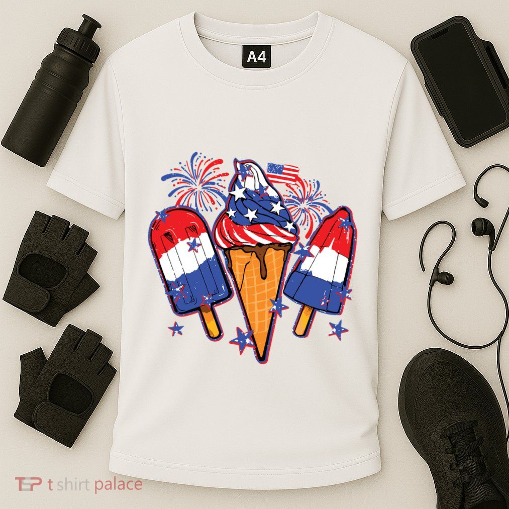 Funny 4th Of July Patriotic Popsicle Performance Shirt