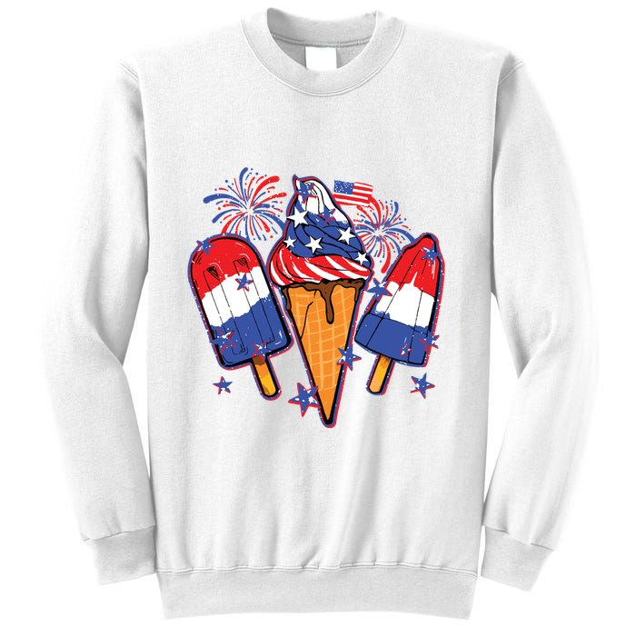 Funny 4th Of July Patriotic Popsicle Sweatshirt