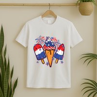 Funny 4th Of July Patriotic Popsicle T-Shirt