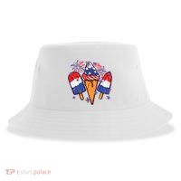 Funny 4th Of July Patriotic Popsicle Sustainable Bucket Hat