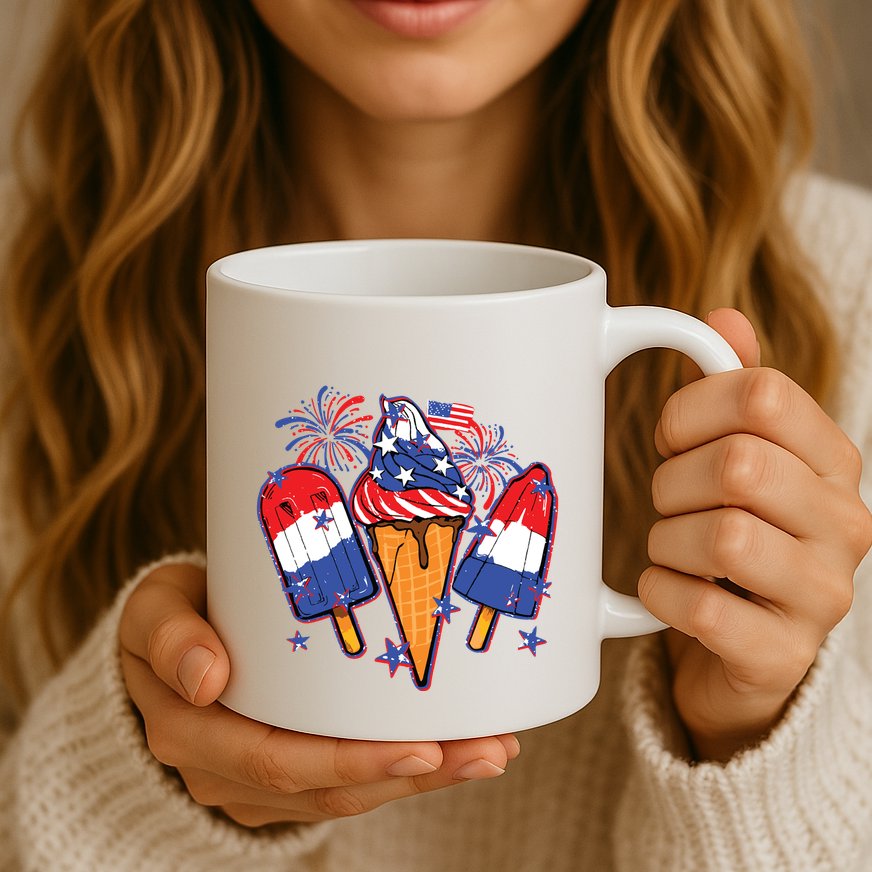 Funny 4th Of July Patriotic Popsicle Mug