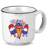 Funny 4th Of July Patriotic Popsicle 15oz Campfire Ceramic Mug