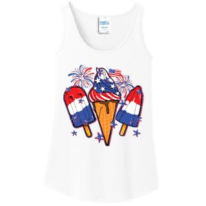 Funny 4th Of July Patriotic Popsicle Ladies Essential Tank