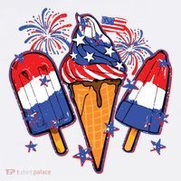 Funny 4th Of July Patriotic Popsicle Youth Performance Sprint T-Shirt