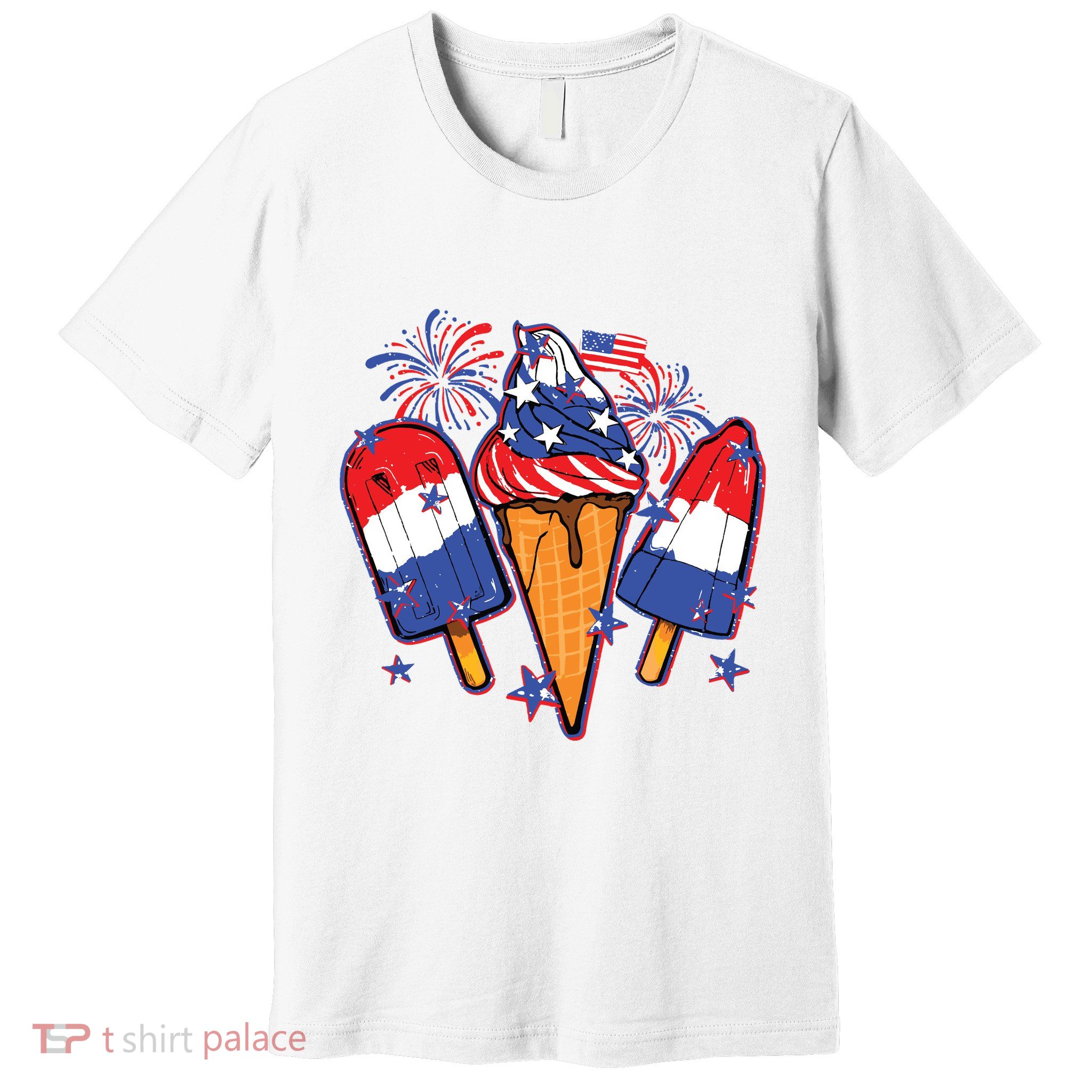 Funny 4th Of July Patriotic Popsicle Premium T-Shirt
