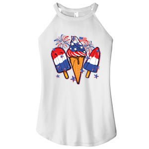 Funny 4th Of July Patriotic Popsicle Women's Perfect Tri Rocker Tank