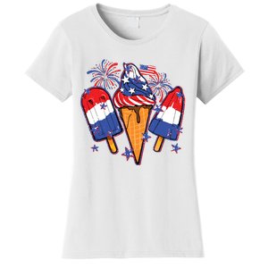 Funny 4th Of July Patriotic Popsicle Women's T-Shirt