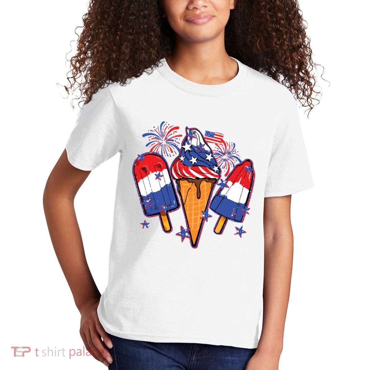 Funny 4th Of July Patriotic Popsicle Kids T-Shirt