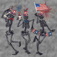 Funny 4th Of July Dancing Skeleton American Flag Tall Hoodie