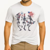 Funny 4th Of July Dancing Skeleton American Flag Performance Shirt