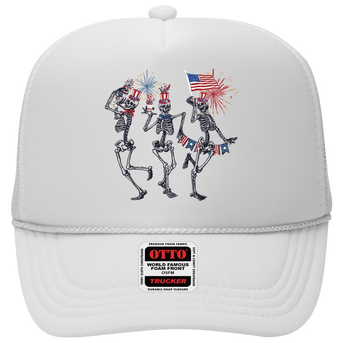 Funny 4th Of July Dancing Skeleton American Flag Hat