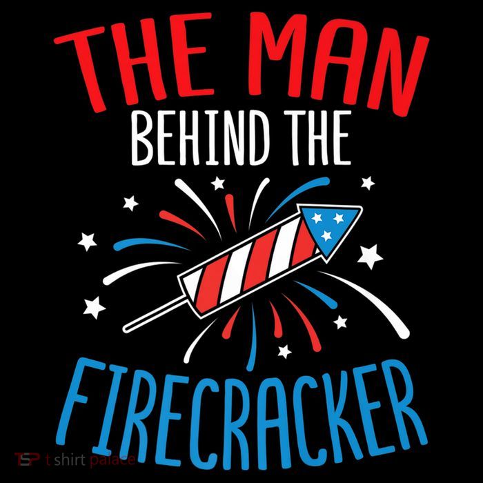 Funny 4th Of July Baby Shower The Man Behind The Firecracker Stripe Pom Pom Beanie