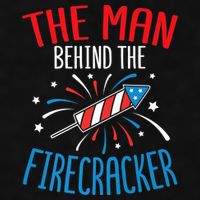 Funny 4th Of July Baby Shower The Man Behind The Firecracker Ladies PosiCharge Tri-Blend Wicking Tank
