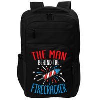 Funny 4th Of July Baby Shower The Man Behind The Firecracker Impact Tech Backpack