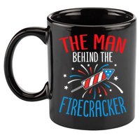 Funny 4th Of July Baby Shower The Man Behind The Firecracker 11oz C Handle Ceramic Mug