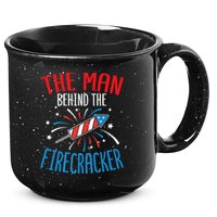 Funny 4th Of July Baby Shower The Man Behind The Firecracker 15oz Campfire Ceramic Mug