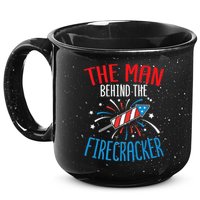 Funny 4th Of July Baby Shower The Man Behind The Firecracker 15oz Campfire Ceramic Mug