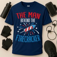 Funny 4th Of July Baby Shower The Man Behind The Firecracker Performance Shirt