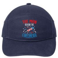 Funny 4th Of July Baby Shower The Man Behind The Firecracker 7-Panel Snapback Hat