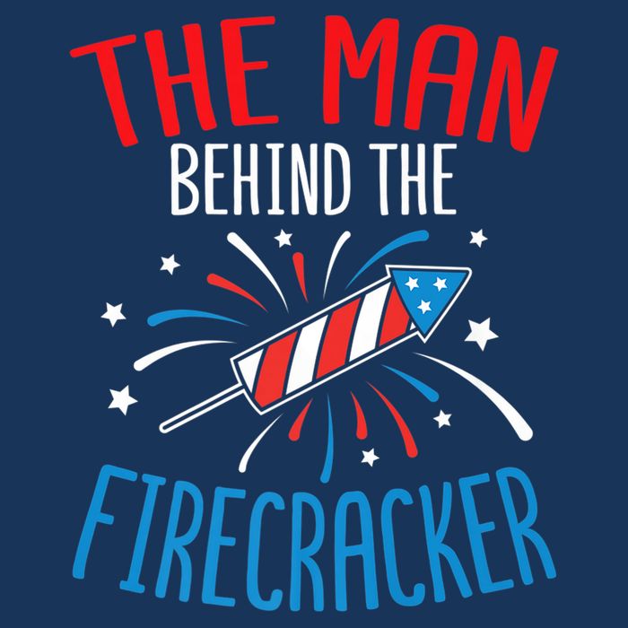 Funny 4th Of July Baby Shower The Man Behind The Firecracker 7-Panel Snapback Hat
