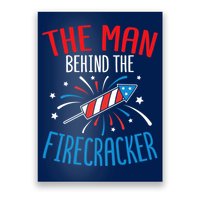 Funny 4th Of July Baby Shower The Man Behind The Firecracker Poster
