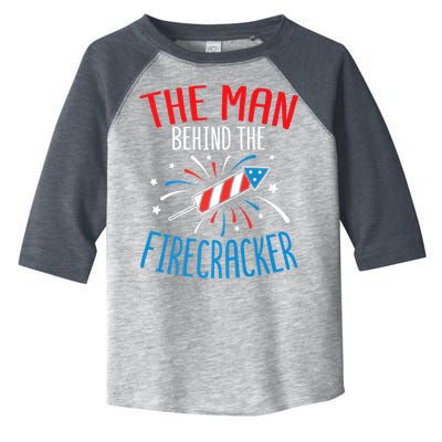 Funny 4th Of July Baby Shower The Man Behind The Firecracker Toddler Fine Jersey T-Shirt