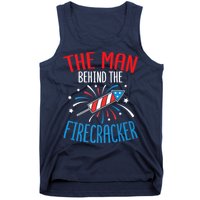 Funny 4th Of July Baby Shower The Man Behind The Firecracker Tank Top
