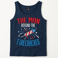 Funny 4th Of July Baby Shower The Man Behind The Firecracker Tank Top