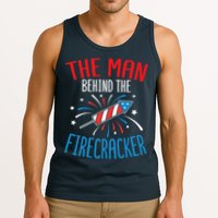 Funny 4th Of July Baby Shower The Man Behind The Firecracker Tank Top
