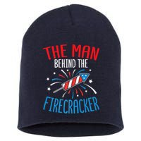Funny 4th Of July Baby Shower The Man Behind The Firecracker Short Acrylic Beanie