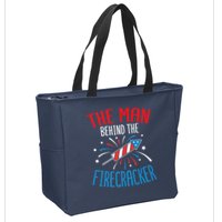 Funny 4th Of July Baby Shower The Man Behind The Firecracker Zip Tote Bag