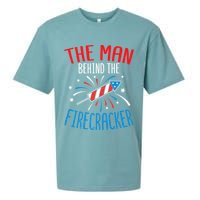 Funny 4th Of July Baby Shower The Man Behind The Firecracker Sueded Cloud Jersey T-Shirt