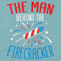 Funny 4th Of July Baby Shower The Man Behind The Firecracker Sueded Cloud Jersey T-Shirt