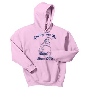 Fun 4th Of July Spilling The Tea Since 1773 History Teacher Kids Hoodie