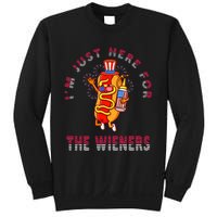 Funny 4th Of July Im Just Here For The Wieners Hot Dogs Sweatshirt