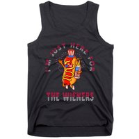 Funny 4th Of July Im Just Here For The Wieners Hot Dogs Tank Top