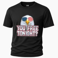 Fourth 4th Of July Bald Eagle You Free Tonight Funny Gift Cooling Performance Crew T-Shirt