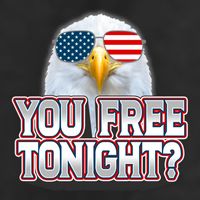 Fourth 4th Of July Bald Eagle You Free Tonight Funny Gift Beanie