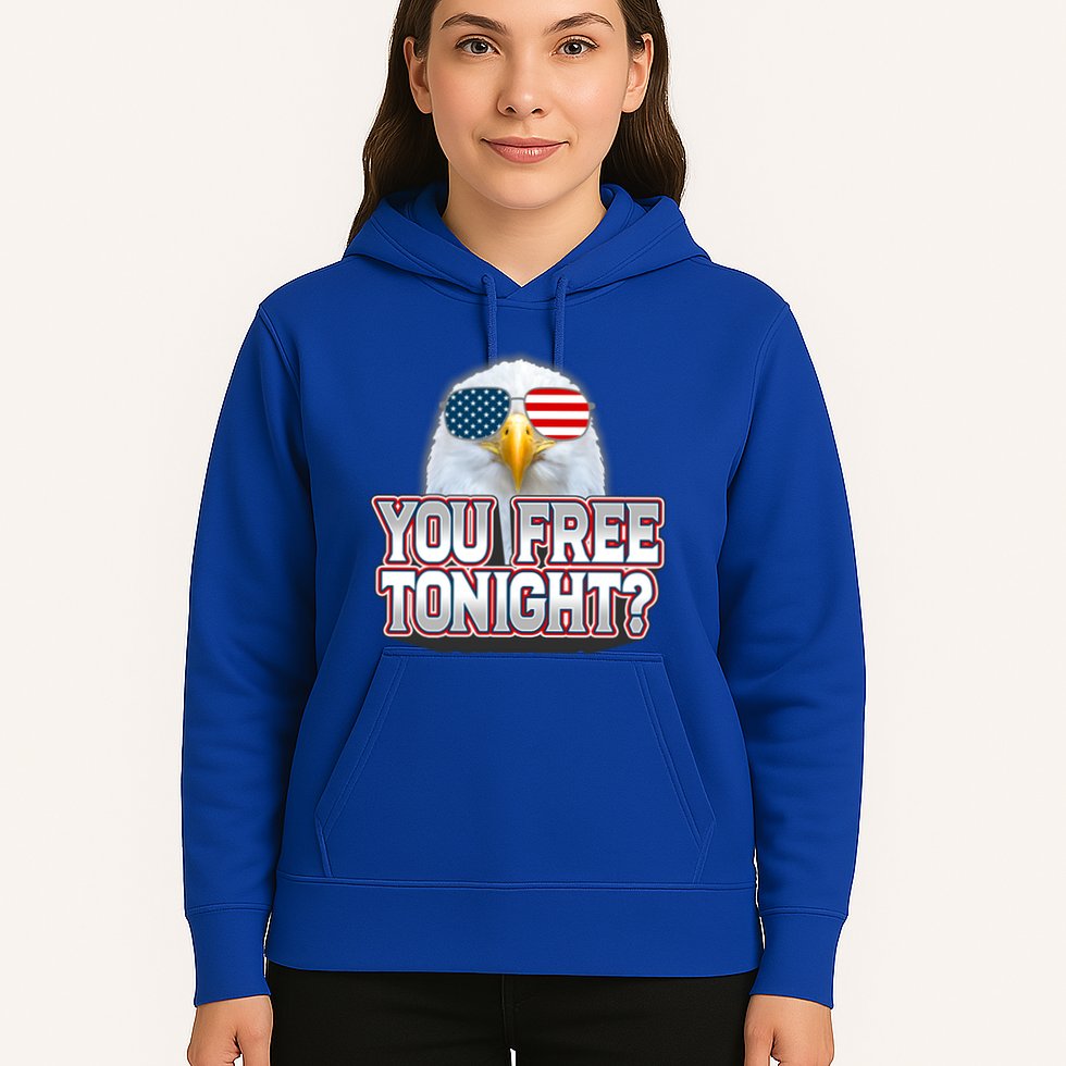 Fourth 4th Of July Bald Eagle You Free Tonight Funny Gift Hoodie