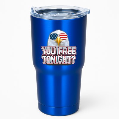 Fourth 4th Of July Bald Eagle You Free Tonight Funny Gift Tumbler