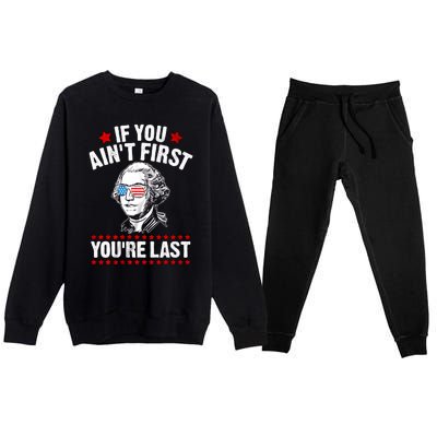 Funny 4th Of July Shirts George Washington Premium Crewneck Sweatsuit Set