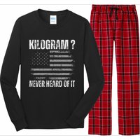 Funny 4th Of July Patriotic Usa What Is A Kilogram Long Sleeve Pajama Set