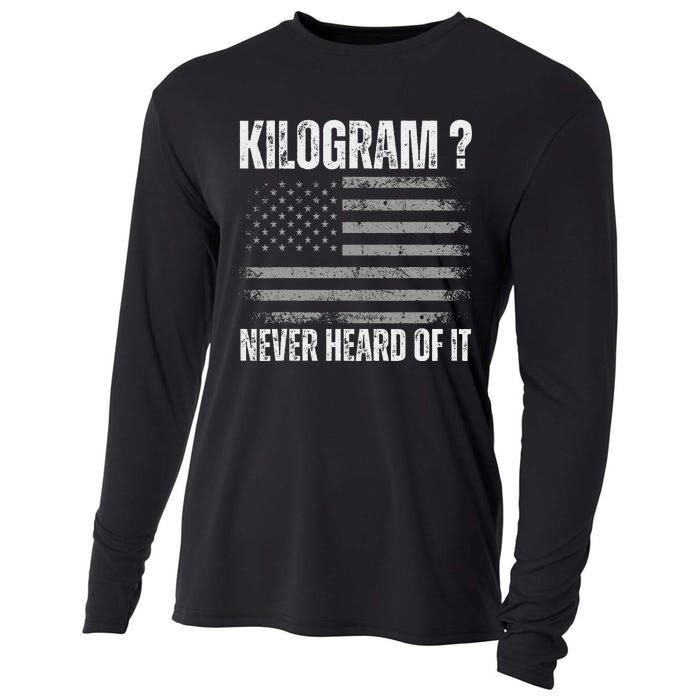 Funny 4th Of July Patriotic Usa What Is A Kilogram Cooling Performance Long Sleeve Crew