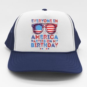 Funny 4th Of July Birthday Celebration Trucker Hat