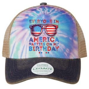 Funny 4th Of July Birthday Celebration Legacy Tie Dye Trucker Hat