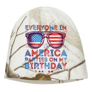 Funny 4th Of July Birthday Celebration Kati - Camo Knit Beanie