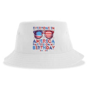 Funny 4th Of July Birthday Celebration Sustainable Bucket Hat