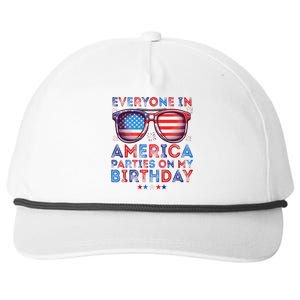 Funny 4th Of July Birthday Celebration Snapback Five-Panel Rope Hat