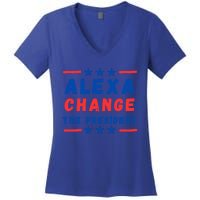 Funny 4th Of July Trump 2024 Republican Funny Gift Usa Fourth Gift Women's V-Neck T-Shirt